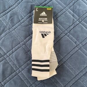 adidas White and Black Copa Zone Athletic Soccer Socks
